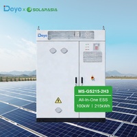 Système de stockage d'énergie solaire hybride Deye 215 kWh 100 kW tout-en-un pour stockage d'énergie industriel avec onduleur hybride triphasé