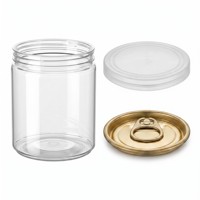 Boîtes en PET transparentes avec couvercle facile à ouvrir pour l'emballage de boissons, de sodas, de lait, de jus, de thé