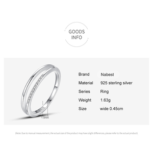 Anel Feminino em Prata Esterlina 925 Anti-Manchas com Camada de Platina para Aniversário e Promessa de Casamento - Product Image 5