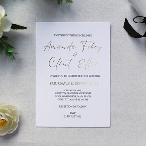 Sobre De bolsillo para tarjeta De invitación De boda en blanco y negro popular con iniciales acrílicas láser Carte De Mariage - Product Image 2