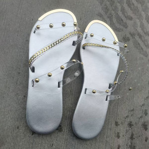 <span class=keywords><strong>Sandales</strong></span> plates décontractées pour femmes, grande taille, antidérapantes, pour l'extérieur, avec rivets et lacets, collection Printemps-Été 2026 - Product Image 5