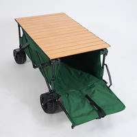 Chariot pliant poussette wagon avec table vente chaude poussette pliable grand stockage avec réservoir roue chariot de plage