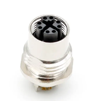 Câble blindé M8 M12 en laiton avec connecteur mâle, étanche IP67, 3/4/5/8 broches, longueur personnalisée pour automatisation de capteurs