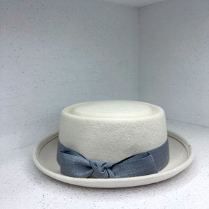 Nueva moda Retro M tamaño hombres Trilby Pork Pie sombrero Unisex lana fieltro Porkie Fedora vestido sombreros en 4 colores para fiestas - Product Image 4