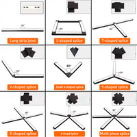 Diodes électroluminescentes commerciales en aluminium, éclairage linéaire LED, salle de sport, bureau, entrepôt, éclairage linéaire LED noir