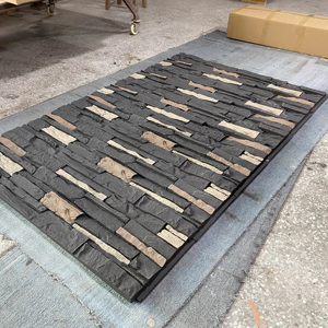 Carreau de fausse <span class=keywords><strong>brique</strong></span> ultra-mince et flexible en PU Panneau mural en pierre extérieur 3D pour la décoration intérieure Utilisation d'intérieur ultra-mince et flexible - Product Image 5