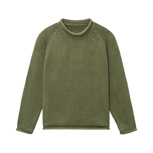 Men's Solid Color 100% Cotton Knitted <b>Pullover</b> <b>Sweater</b> Regular Sleeve Solid Color Breathable Autumn Wear Custom - Product Image 1