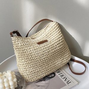 2025 nouveau Offre Spéciale bon marché papier tissé sac femmes épaule à la main plage femmes Hobo sacs sac à main fourre-tout sacs pour femmes - Product Image 5