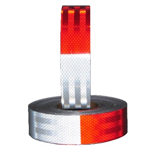 Lianxing an toàn màu đỏ và trắng DOT-C2 khả năng hiển thị cao băng phản chiếu cho xe tải và đường - Product Image 1