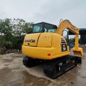 Excavadora de cadenas usada Komatsu PC70MR de segunda mano, excavadora Komatsu PC70 usada disponible con certificación CE y EPA, cucharón incluido, en venta. - Product Image 3