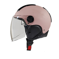 Casque de moto demi-visage MOON, très vendu, en composite, avec lentille de sécurité respirante haute définition