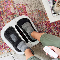 Masseur de pieds Shiatsu avec télécommande sans fil, vitesses de vibration réglables, machine de soulagement de la douleur et de relaxation pour usage domestique