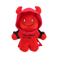 En gros, Peluche Démon à Capuche Rouge Super Douce, Modèle 'Cool Kid' de la Série 'Team Cool Kid Join Today', en Maille, Cadeau pour les Fans d'Halloween