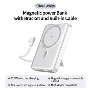 Tùy chỉnh 5000mAh ngân hàng điện từ với 15 Wát sạc không dây siêu mỏng bên ngoài đứng Type-C giao diện đầu vào - Product Image 3