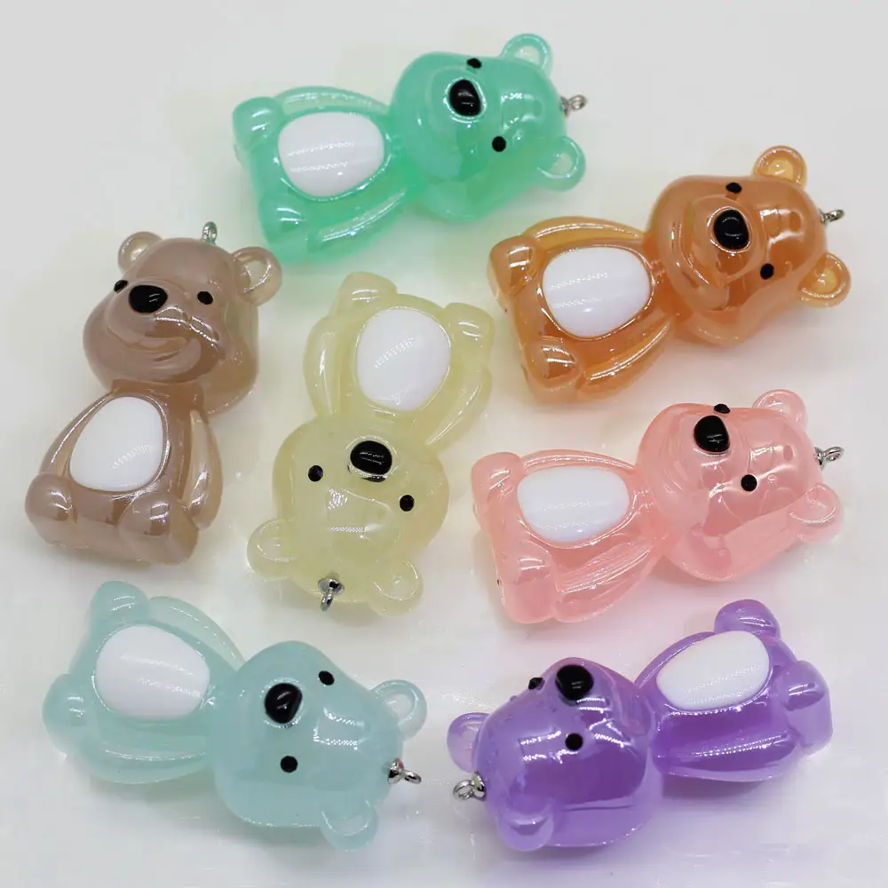 ジュエリーキーネックレス作りのためのプラスチック動物ペンダントアクリルかわいいドロップ3Dチャームのバルク卸売
