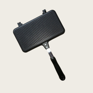 Double Sided <strong>Frying</strong> <strong>Pan</strong> Sandwich Maker Non-stick <strong>Grilled</strong> Sandwich and Panini Maker <strong>Pan</strong> with Handle Aluminum Flip <strong>Pan</strong> - Product Image 3