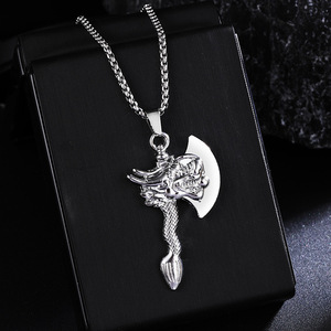 Colar Masculino de Aço Inoxidável e Liga com Cruz, Corrente Longa, Diamantes Cravejados, Estilo Hip-Hop, Design Moderno para Suéter, Unissex - Product Image 4