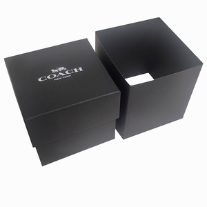 Boîte de montre kraft en papier d'art noir de luxe Forme de créateur rigide avec poignée Finition mate Boîte de base supérieure avec enveloppe-Prix raisonnable - Product Image 3