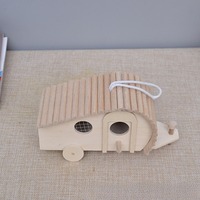 Nichoir suspendu en bois écologique et étanche avec fermeture auto-agrippante, boîte de reproduction créative pour oiseaux, idéal pour perroquets et pigeons en extérieur