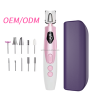 Perceuse à ongles électrique de haute qualité 2000 mAh, étui portable, sans fil, légère, stylo de manucure 16000 tr/min avec 10 embouts pour salon