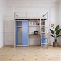 Lit superposé moderne de qualité supérieure pour enfants, gain de place, avec bureau et escalier, idéal pour la chambre des frères