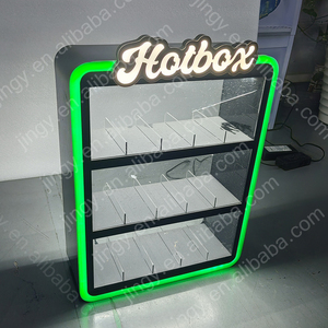 Modern RGB LED Lighted Acrylic Tobacco <strong>Cigarette</strong> <strong>Display</strong> Cabinet Custom Factory Design <strong>for</strong> Smoke Shop Counter <strong>Shelves</strong> &amp; Cabinets - Product Image 4