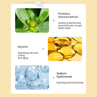 Beauty-Eye Masque au collagène à l'acide hyaluronique en or 24 carats sans silicone anti-rides Feuille d'élimination des cernes Peptides au thé vert