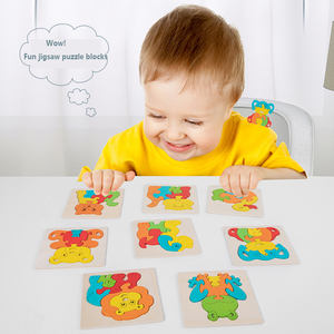 Kinderen Diy Montessori Vroege Educatieve Pegged Puzzels Mini Cartoon Dier 3d Puzzel Bordspellen Voor Kinderen Jongens Meisjes - Product Image 4
