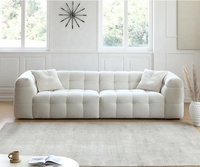 Neues Design Samt Stoff Schnitts ofa moderne 4-Sitzer Chesterfield Salon Wohnzimmer Sofa Set Möbel