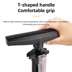 Hot Sale Black Steel Portable for Ball <b>Pump</b> Inflator with Pressure Gauge Easiest - Product Image 2