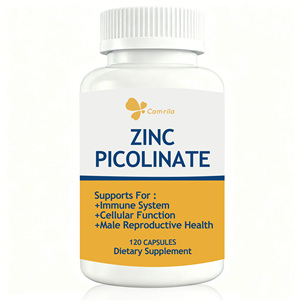 Compléments alimentaires de zinc picolinate à haute puissance, 120 capsules, logo personnalisé, soutient la santé immunitaire et la santé reproductive masculine - Product Image 1