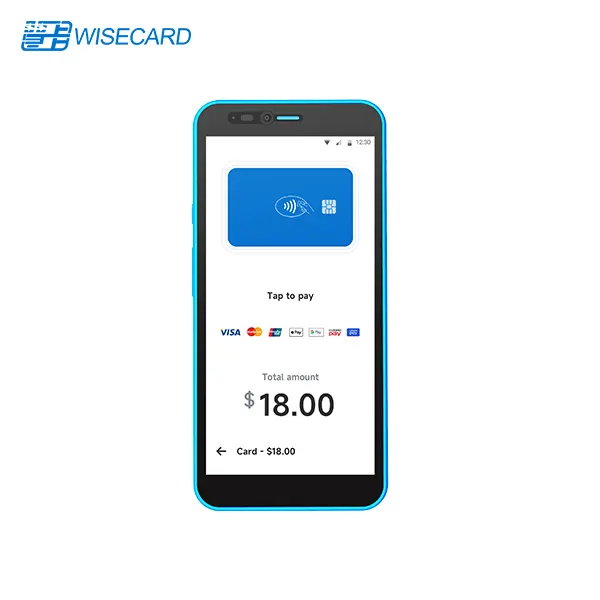 Wisecard t80m Android 12 cầm Tay POS thiết bị đầu cuối với màn hình cảm ứng được xây dựng trong Máy in nhiệt NFC Đầu đọc thẻ sinh trắc học POS