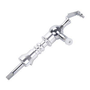 Pommeau de levier de vitesse court réglable en alliage d'aluminium pour Audi A3 S3 Golf 4 5 Jetta SFN244 Argent - Product Image 2