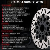 Discos de Freno Delanteros Flotantes ZCLH de 118 Pulgadas, 2 Piezas, para Touring/Road King 08-20, Road Glide/Street Glide 08-13