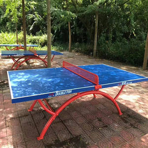 Table de ping-pong d'extérieur Double Fish 318A, taille standard, résistante aux intempéries, imperméable - Product Image 1