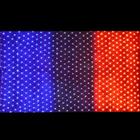 Décorations solaires étanches à brancher pour le Jour de l'Indépendance et le Jour commémoratif, lumières LED drapeau, lumières de filet de pêche, drapeau américain