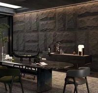 Panneau mural en pierre artificielle 3D en PU ultra-fin léger pour extérieur, épaisseur 3 cm, design moderne, garantie 3 ans