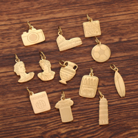 Breloques en acier inoxydable sur le thème de la caméra rétro, du Colisée et de la Tour de Pise, pendentifs de statues grecques antiques pour la fabrication de bijoux DIY