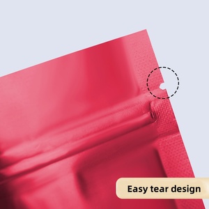 Bán buôn tùy chỉnh in logo trong kho Matt đứng lên nắp kéo thực phẩm lưu trữ màu đen mờ cửa sổ nhựa gói <span class=keywords><strong>Ziplock</strong></span> Túi - Product Image 5