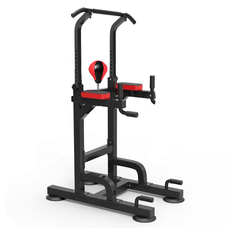 Home Fitness Gym Equipment Boxing Adjustable Multi Function Pull Up Bar Dip Station Rack Chin Up Power Tower with Lat Pulldown