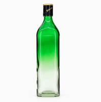 Botol Kaca Frost/Matte Kustom 750ml/700ml/500ml untuk Anggur/Liquor dengan Sumbat Karet, Ukiran, Hot Stamping, Dikemas dalam Karton