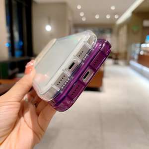 Coque de téléphone Apple transparente en TPU couleur bonbon pour iPhone 16 Pro, compatible avec iPhone 15 et 13, avec support miroir grande fenêtre - Product Image 6