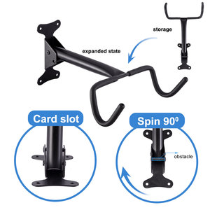 Porte-vélos de <span class=keywords><strong>garage</strong></span> rabattable en acier et aluminium Support mural pour vélo avec 1 vis de charge de capacité de vélo pour système de stockage de hangar - Product Image 6