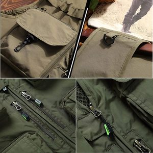 FOXA Men's Multi-Pocket Outdoor <b>Utility</b> Fishing Safari Work Travel <b>Vest</b> Waterproof Polyester Hiking <b>Vest</b> - Product Image 6