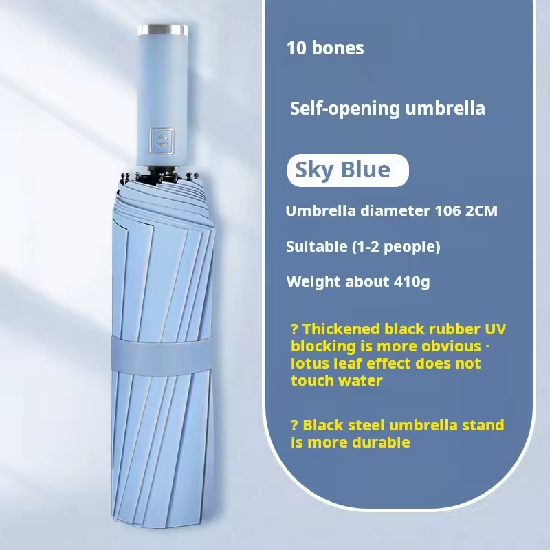 Parapluie automatique 10K (bleu ciel)