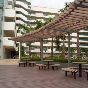 Durevole anti-corrosione resistente ai raggi UV paesaggio esterno padiglione moderno WPC <span class=keywords><strong>giardino</strong></span> pergola in legno - Product Image 2