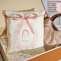 Sac à main en tissu sergé de coton de haute qualité, pochette d'emballage pour vêtements, logo personnalisé imprimé, sac à main en mousseline, portefeuille, enveloppe cadeau, sac anti-poussière