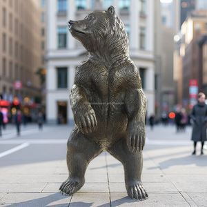 Grande Scultura in Bronzo a Grandezza Naturale di Orso <span class=keywords><strong>Grizzly</strong></span> per Esterni, Ornamento Decorativo da Giardino e Prato in Vendita - Product Image 5