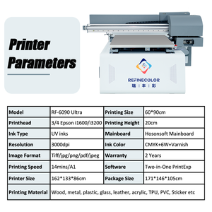 Refinecolor Chất lượng cao i3200 UV máy in A1 phẳng uvdtf dán máy in Tumbler Tên tấm vải UV dtf máy in - Product Image 2