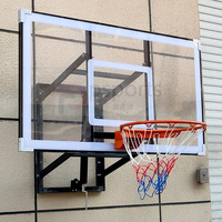 Cadre de planche de basket-ball trempé mural extérieur ou intérieur adulte norme nationale cerceaux de basket-ball planches transparentes